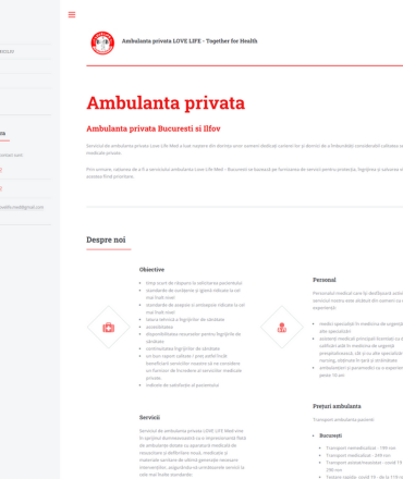 Creare Site Ambulanta